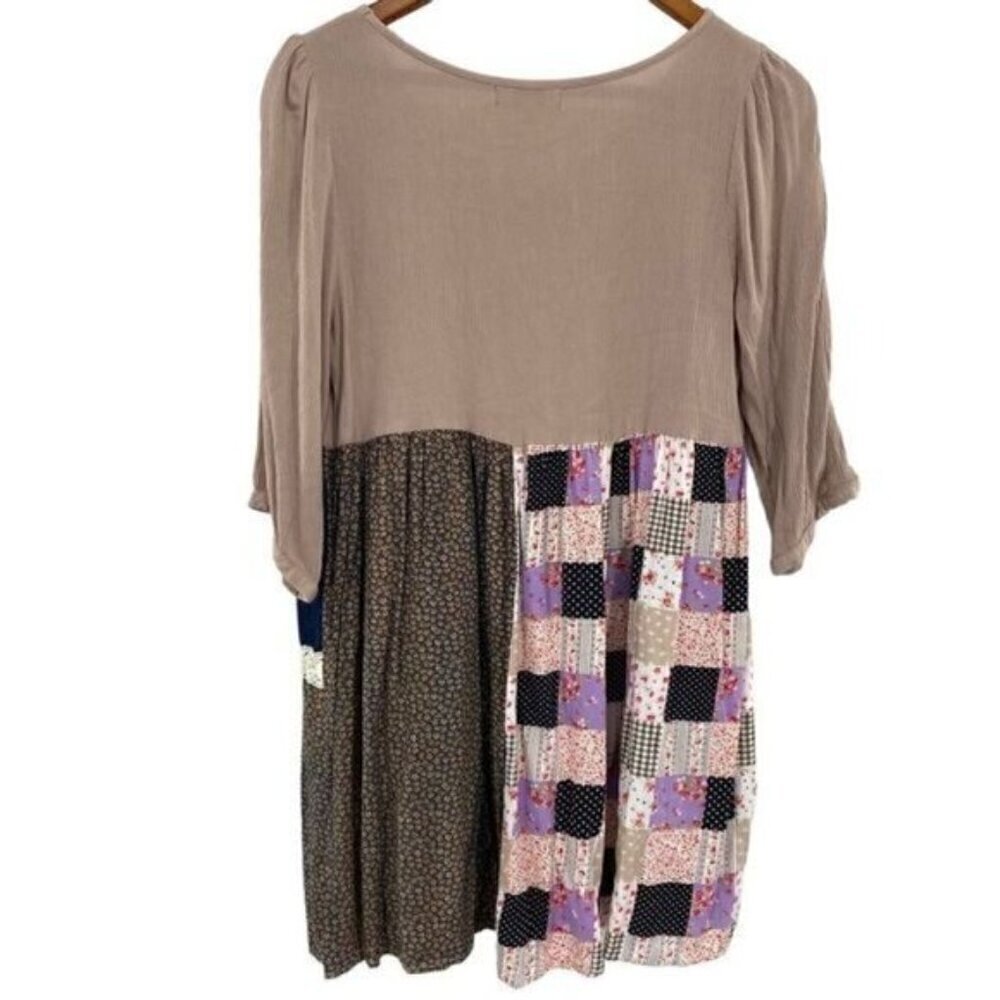 Umgee Patchwork Boho Cottagecore Tunic Dress - Picture 8 of 12